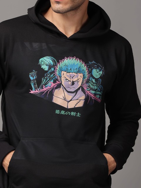 zentik Men Printed Hooded Pullover Sweatshirt - Image 4