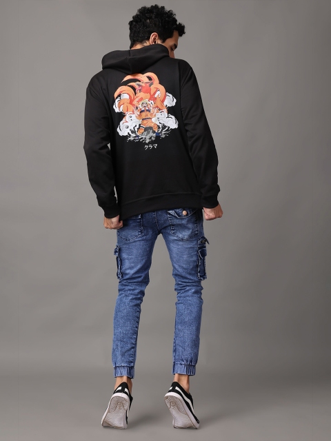 zentik Men 90s ANIME Graphic Printed Hooded Sweatshirt - Image 6