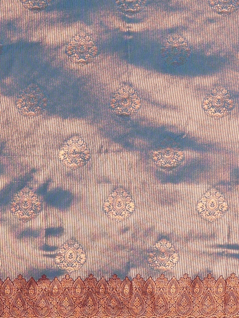 Satrani Woven Design Zari Banarasi Saree - Image 5