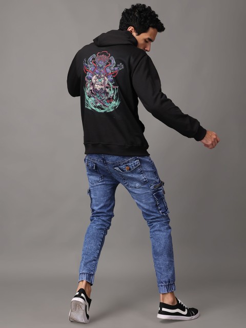 zentik Men Printed Hooded Pullover Sweatshirt - Image 6