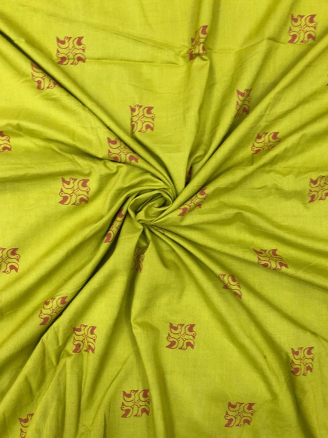 PALASH Conversational Printed Block Technique Pure Cotton Unstitched Dress Material