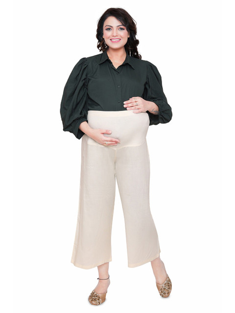 mama & bebe Women Wide Leg Maternity Palazzos