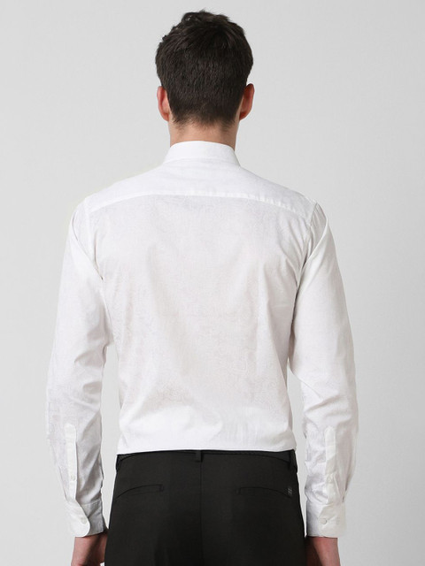 Peter England Men Slim Fit Spread Collar Floral Printed Cotton Formal Shirt - Image 4