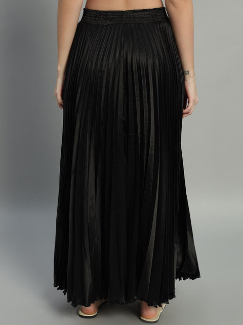ZRI Women Satin Pleated Maxi Skirts - Image 4