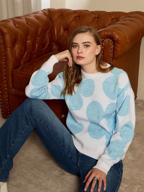 Berrylush Women Floral Printed Pullover Sweaters - Image 6