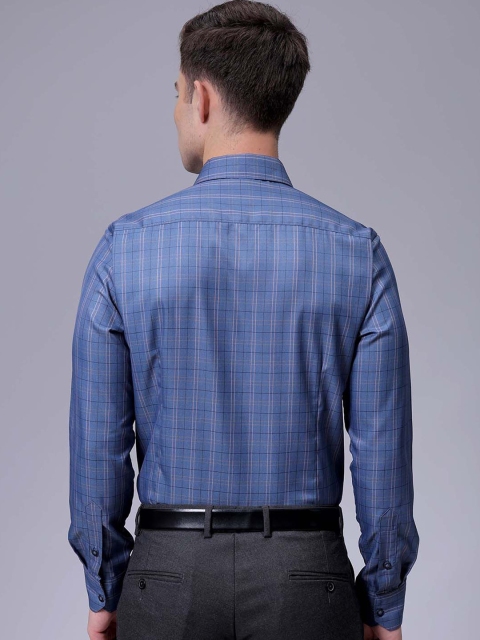 The Indian Garage Co. X Luxe Men Slim Fit Cutaway Collar Tartan Checked Formal Shirt - Image 6
