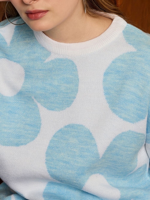 Berrylush Women Floral Printed Pullover Sweaters - Image 2