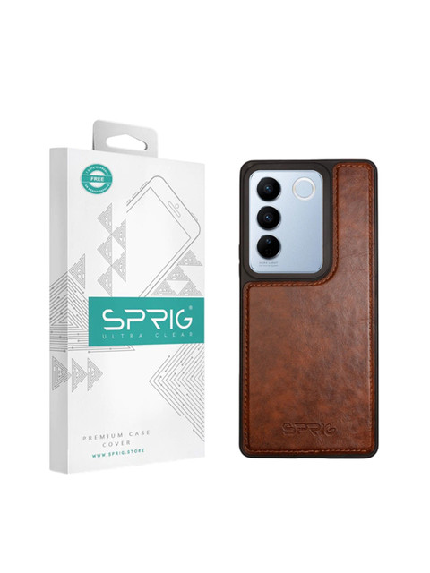 SPRIG vivo V27 5G Glossy PU Leather Back Cover