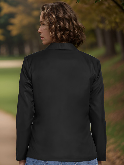 Rocksy Notched Lapel Long Sleeve Single Breasted Blazer - Image 4