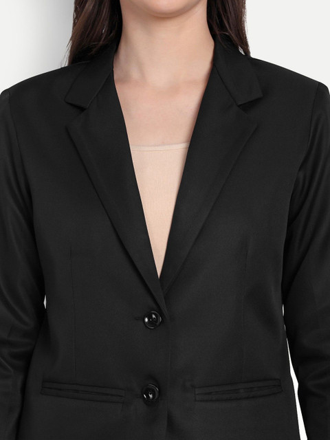 Rocksy Notched Lapel Long Sleeve Single Breasted Blazer - Image 2