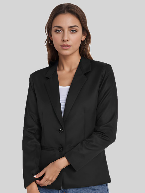 Rocksy Notched Lapel Long Sleeve Single Breasted Blazer