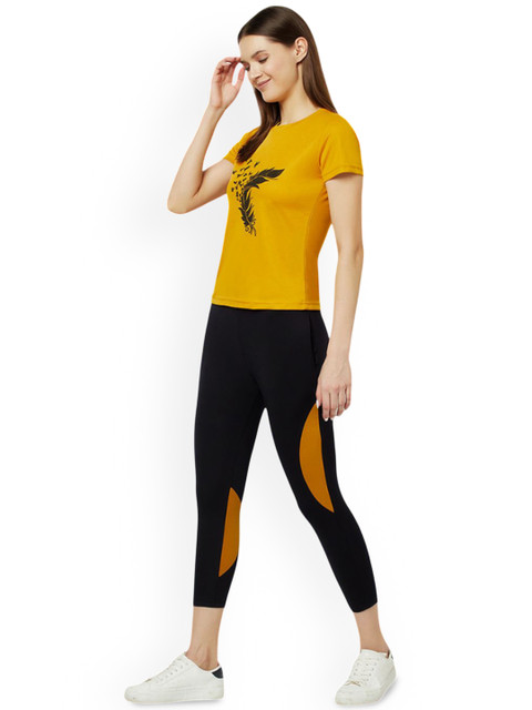 Unicus Apparel Colour Blocked Absolute Fit Ankle Length Tights - Image 5