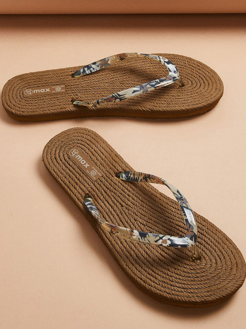 max Women Printed Thong Flip-Flops