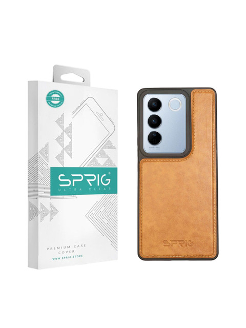 SPRIG vivo V27 5G Glossy PU Leather Back Cover