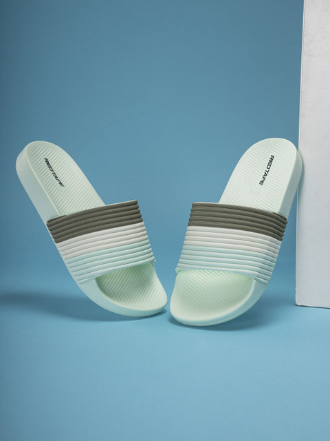 Red Tape Women Striped Rubber Sliders