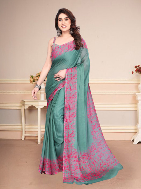 MAGNEITTA Pure Chiffon Saree - Image 2