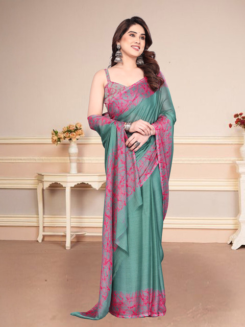 MAGNEITTA Pure Chiffon Saree - Image 4
