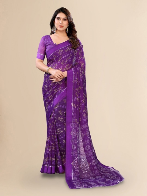 Moda Rapido Floral Printed Poly Georgette Saree