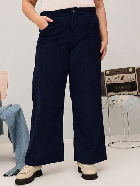 CURVY STREET Women Original Straight Fit Cotton Corduroy Chinos