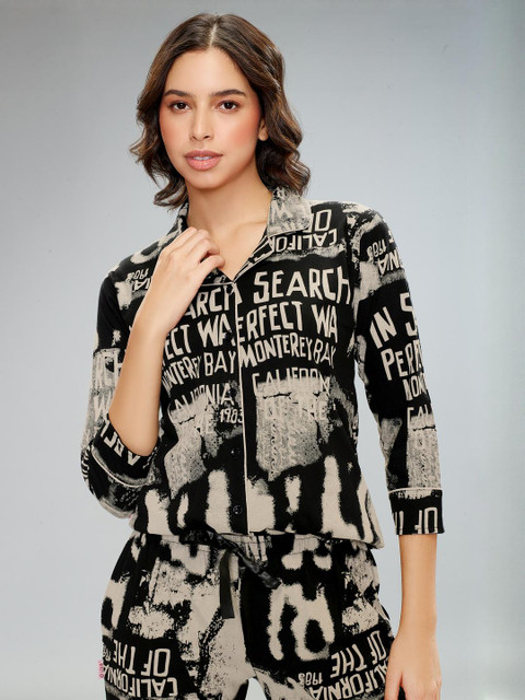 Lotik Women Black Night suits