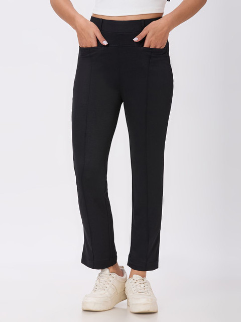 Plus Size Women Relaxed High-Rise Wrinkle Free Trousers