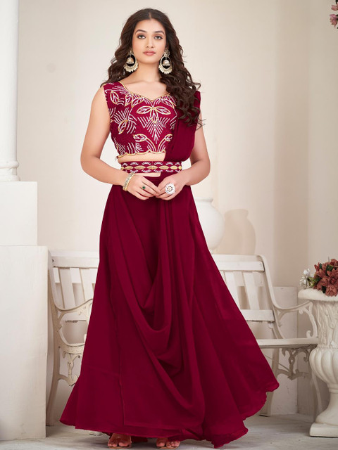 KALINI Women Embroidered Lehenga Choli