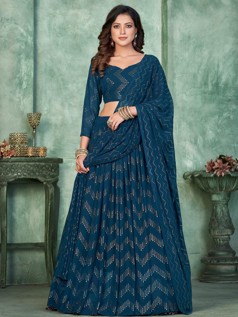 KALINI Women Embroidered Lehenga Choli