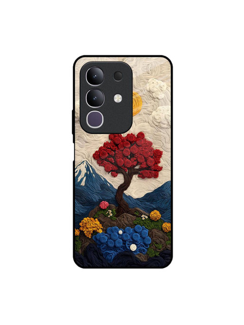 QRIOH Floral Printed Vivo T4x 5G Back Case Mobile Accessories