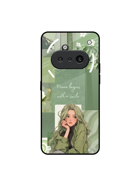 QRIOH Unisex Nothing Phone 3a Abstract Shockproof Glass Back Case