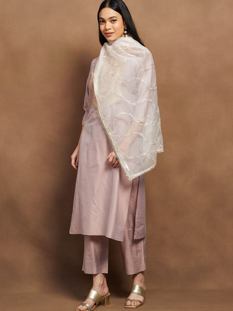 Melange by Lifestyle Embroidered Dupatta With Thread Work