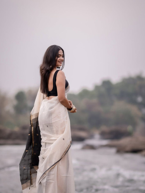 zinzraa Woven Design Cotton Silk Saree - Image 2