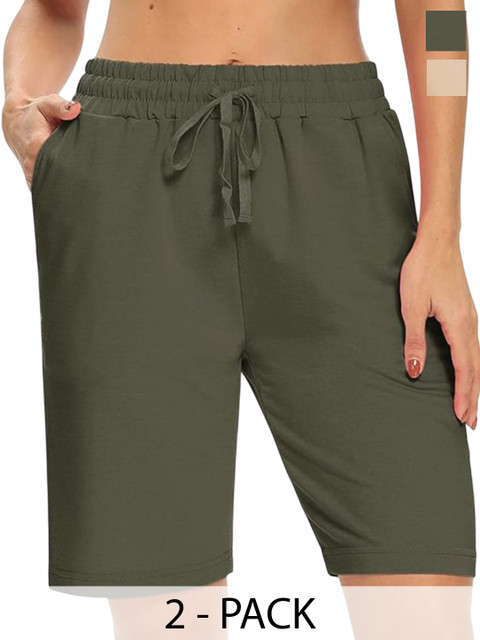 Hotfits Women Pack Of 2 Training or Gym Shorts