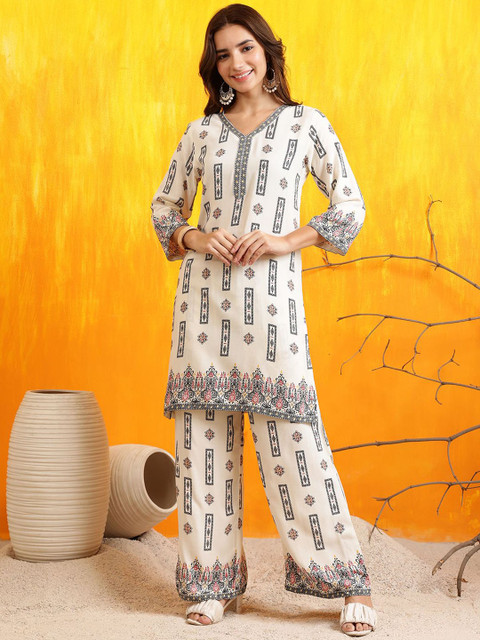 KALINI Printed Tunic With Palazzos Co-ords