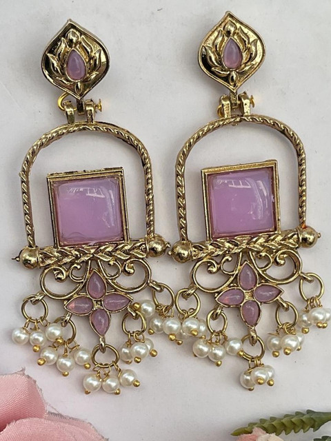 Fashion Theme Gold-Plated Brass Jhumkas Earrings