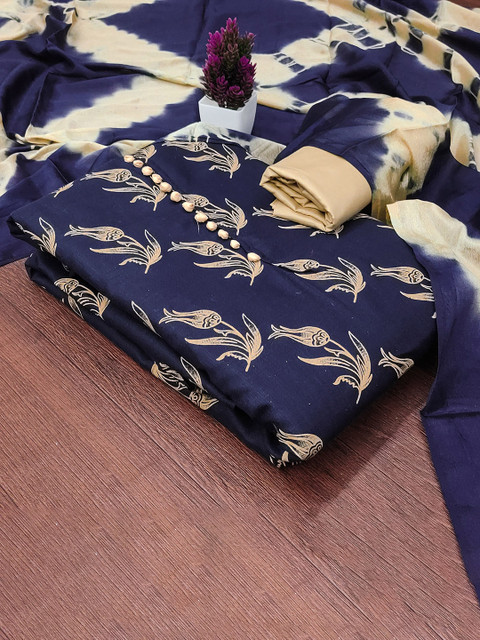 HERE&NOW Floral Printed Unstitched Dress Material