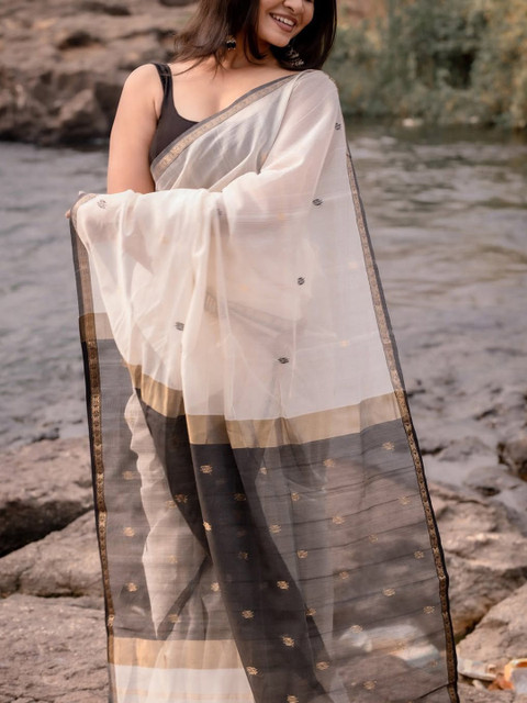 zinzraa Woven Design Cotton Silk Saree - Image 6