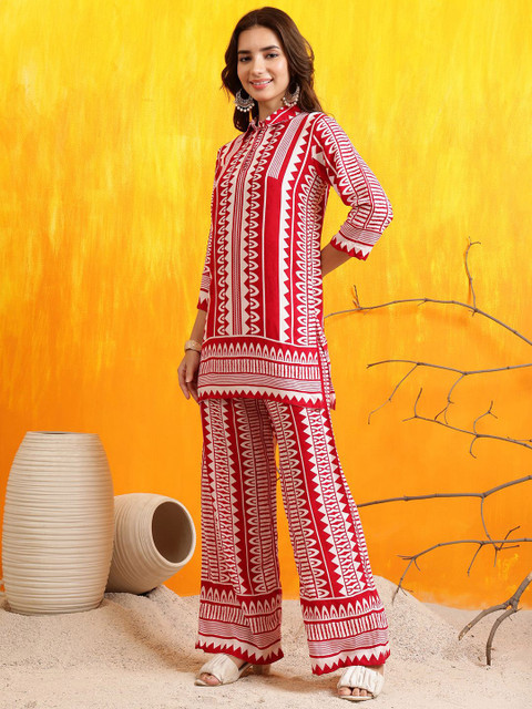 KALINI Printed Tunic With Palazzos Co-ords - Image 4