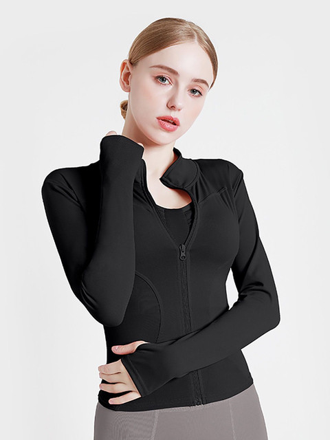 HRX by Hrithik Roshan Women Solid Mock Collar Zipper Sporty Jacket