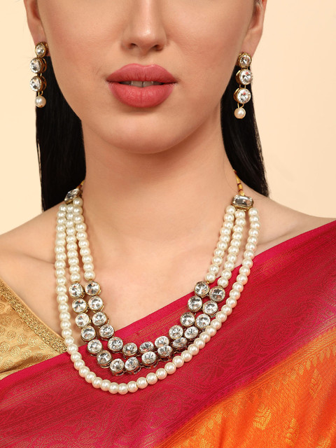 Anouk Kundan Beaded Statement Necklace - Image 4