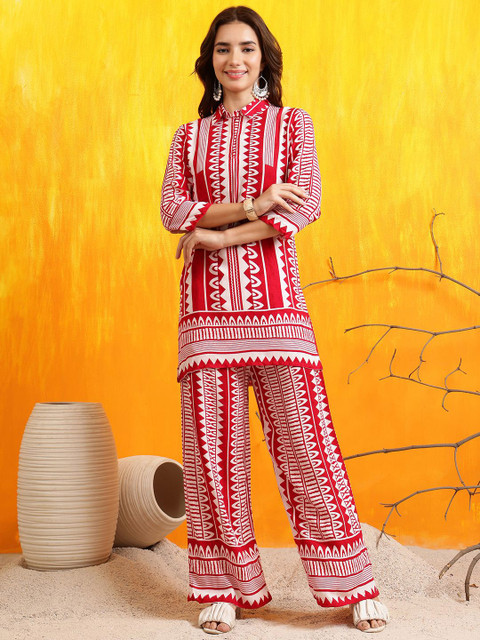 KALINI Printed Tunic With Palazzos Co-ords