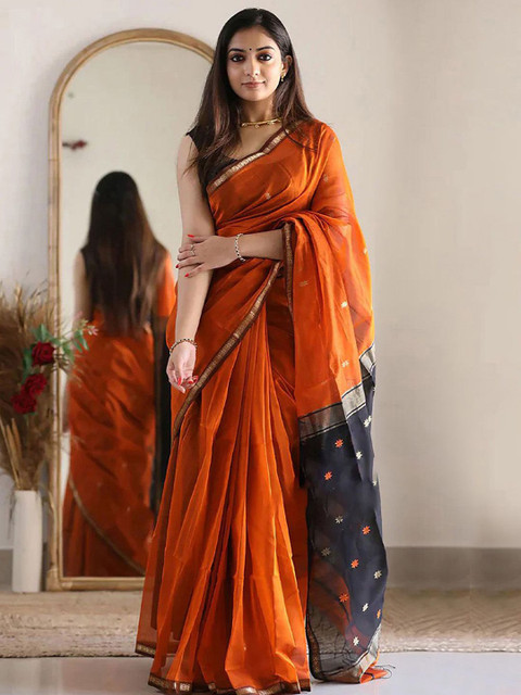 KALINI Woven Design Zari Maheshwari Saree