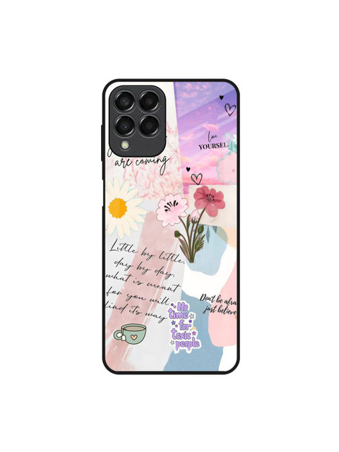 QRIOH Floral Printed Samsung Galaxy M53 5G Back Case Mobile Accessories