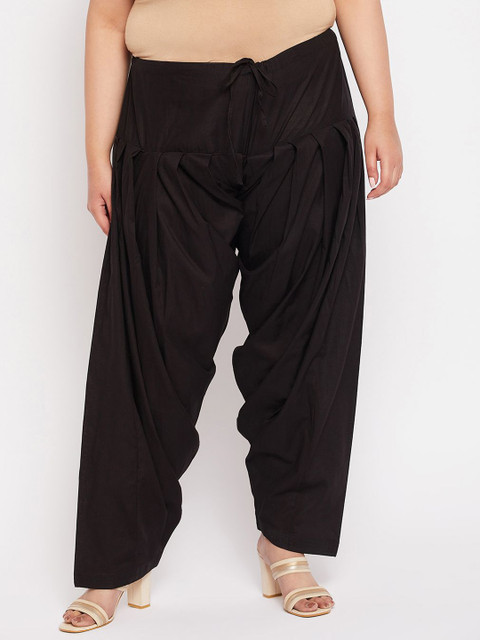 Clora Creation Women Loose Fit Mid-Rise Semi Patiala Cotton Salwar