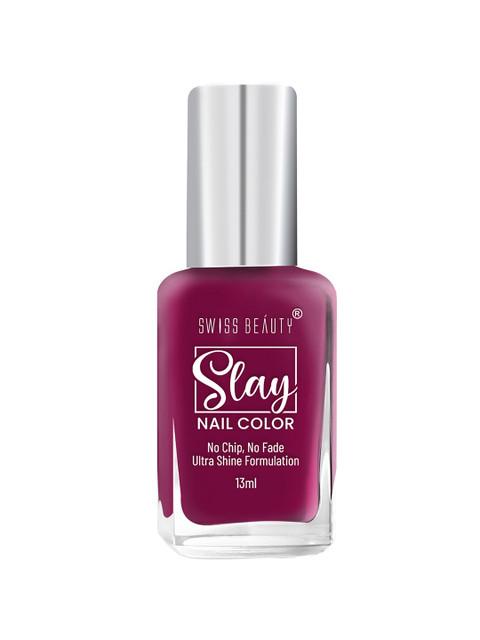 SWISS BEAUTY Slay Quick-Dry Nail Color 13ml - Wine Ready 95