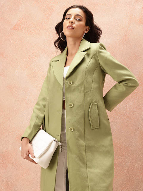 all about you Notched Lapel Single-Breasted Overcoat