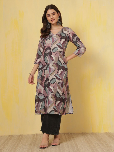 Anouk Rustic Women Floral Printed Daily Straight Kurta