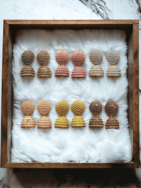 ANTICO Women Jhumkas Combo Of 6 Earrings