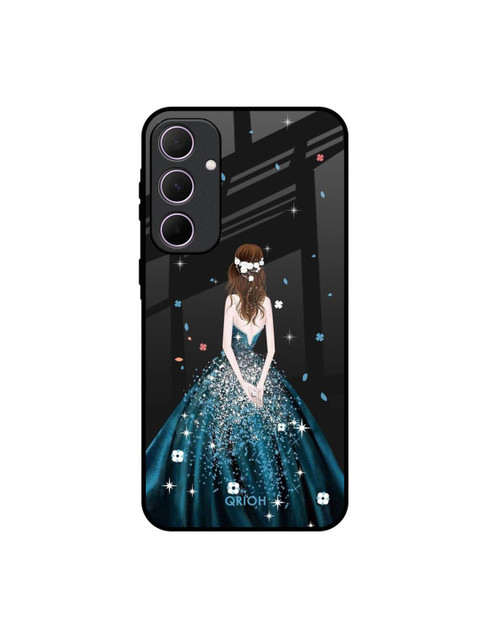 QRIOH Queen Of Fashion Printed Samsung Galaxy A35 5G Glass Back Case Mobile Accessories