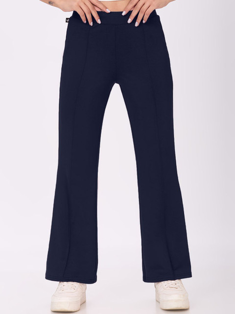 Plus Size Women Relaxed Wrinkle Free High-Rise Bootcut Trousers