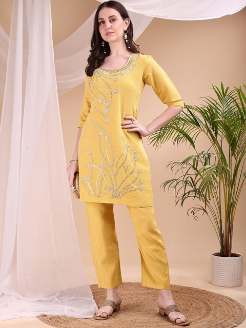 KALINI Embroidered Top With Trousers Co-Ords